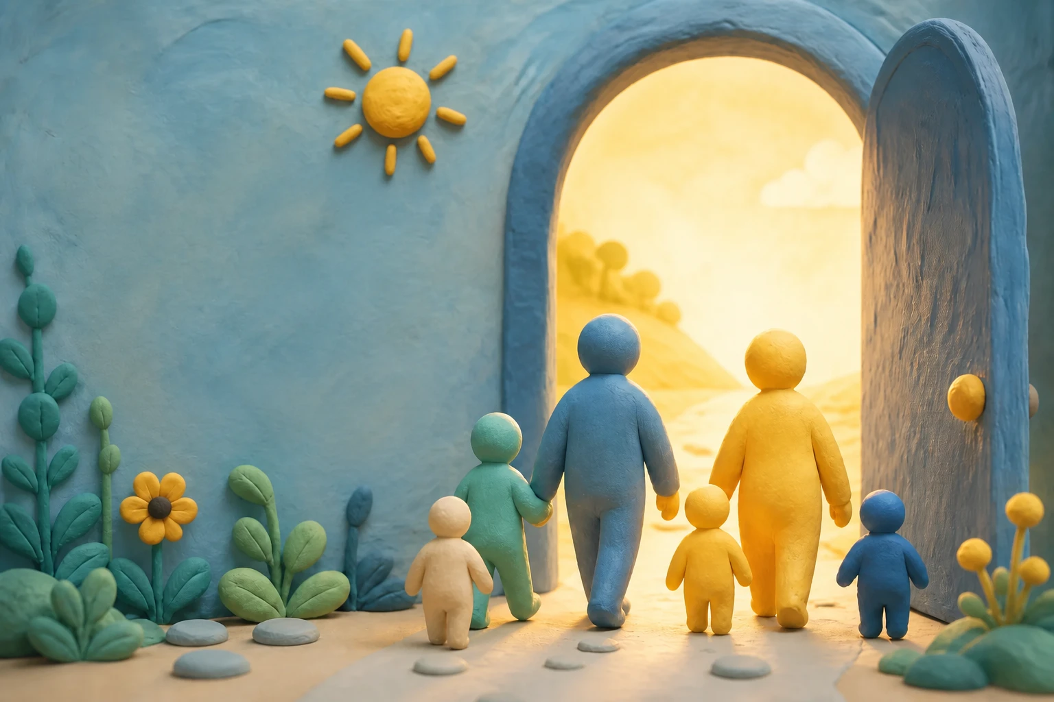 Illustration of a welcoming church congregation with people from many backgrounds